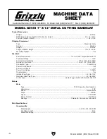 Preview for 6 page of Grizzly G0561 Owner'S Manual