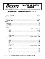 Preview for 1 page of Grizzly G0567 Machine Data Sheet