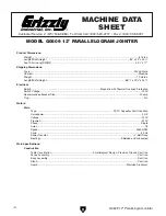 Предварительный просмотр 7 страницы Grizzly G0609 Owner'S Manual