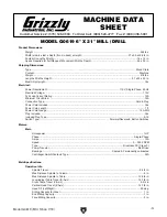 Preview for 5 page of Grizzly G0619 Owner'S Manual