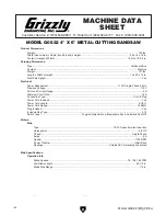 Preview for 6 page of Grizzly G0622 Owner'S Manual