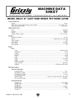 Preview for 21 page of Grizzly G0624 Owner'S Manual