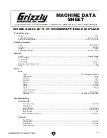 Предварительный просмотр 5 страницы Grizzly G0626 Owner'S Manual