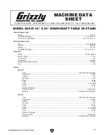 Preview for 7 page of Grizzly G0626 Owner'S Manual