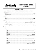 Preview for 6 page of Grizzly G0670 Owner'S Manual