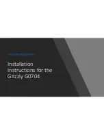 Preview for 1 page of Grizzly G0704 Installation Instructions Manual