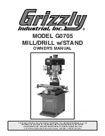 Preview for 1 page of Grizzly G0705 Owner'S Manual