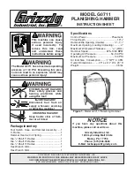 Preview for 1 page of Grizzly G0711 Instruction Sheet