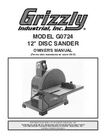 Предварительный просмотр 1 страницы Grizzly G0724 Owner'S Manual