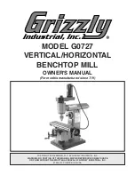 Предварительный просмотр 1 страницы Grizzly G0727 Owner'S Manual