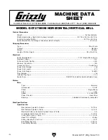 Предварительный просмотр 6 страницы Grizzly G0727 Owner'S Manual