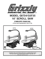 Предварительный просмотр 1 страницы Grizzly G0734 Owner'S Manual