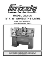 Preview for 1 page of Grizzly G0750G Owner'S Manual