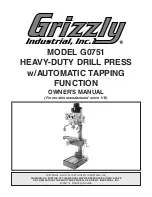 Предварительный просмотр 1 страницы Grizzly G0751 Owner'S Manual