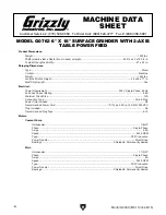 Preview for 8 page of Grizzly G0763 Owner'S Manual