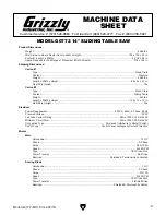 Предварительный просмотр 11 страницы Grizzly G0772 Owner'S Manual