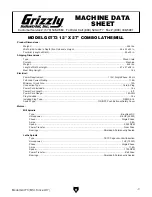 Preview for 9 page of Grizzly G0773 Owner'S Manual