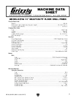 Preview for 7 page of Grizzly G0784 Owner'S Manual