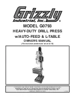 Preview for 1 page of Grizzly G0793 Owner'S Manual