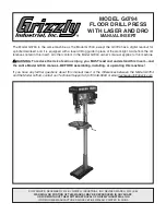 Grizzly G0794 Manual Insert preview