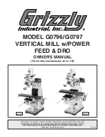 Предварительный просмотр 1 страницы Grizzly G0796 Owner'S Manual