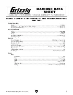 Предварительный просмотр 11 страницы Grizzly G0796 Owner'S Manual