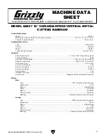 Preview for 9 page of Grizzly G0806 Owner'S Manual