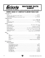 Preview for 10 page of Grizzly G0820 Owner'S Manual