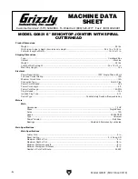 Предварительный просмотр 8 страницы Grizzly G0821 Owner'S Manual