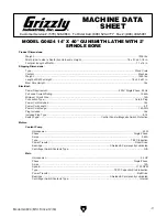 Preview for 9 page of Grizzly G0824 Owner'S Manual