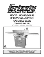 Grizzly G0855 Owner'S Manual предпросмотр