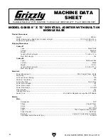 Preview for 8 page of Grizzly G0855 Owner'S Manual