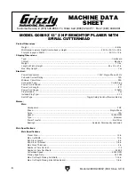 Preview for 10 page of Grizzly G0889 Owner'S Manual