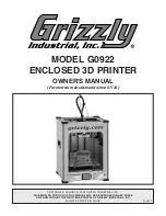 Preview for 1 page of Grizzly G0922 Owner'S Manual