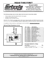 Предварительный просмотр 1 страницы Grizzly G0925 Owner'S Manual