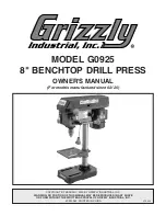 Предварительный просмотр 5 страницы Grizzly G0925 Owner'S Manual