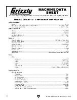 Preview for 8 page of Grizzly G0939 Owner'S Manual