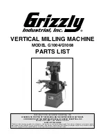 Grizzly G1004 Parts List preview