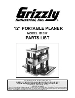 Grizzly G1017 Parts List preview