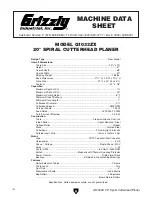 Preview for 6 page of Grizzly G1033ZX Instruction Manual