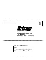 Preview for 22 page of Grizzly G1036 Instruction Manual