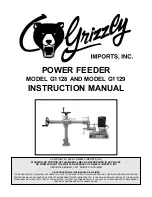 Grizzly G1128 Instruction Manual предпросмотр