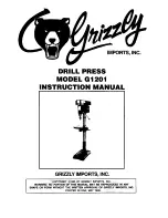 Предварительный просмотр 1 страницы Grizzly G1201 Instruction Manual