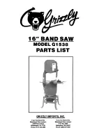 Grizzly G1538 Parts List preview