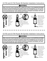 Preview for 1 page of Grizzly G1705 Installation Instructions