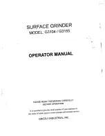 Preview for 1 page of Grizzly G3104 Operation Manual