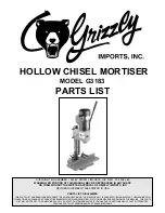 Preview for 1 page of Grizzly G3183 Parts List