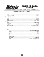 Preview for 6 page of Grizzly G3358 Owner'S Manual