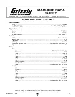 Preview for 7 page of Grizzly G3616 Owner'S Manual