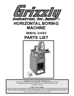 Preview for 1 page of Grizzly G4185 Parts List